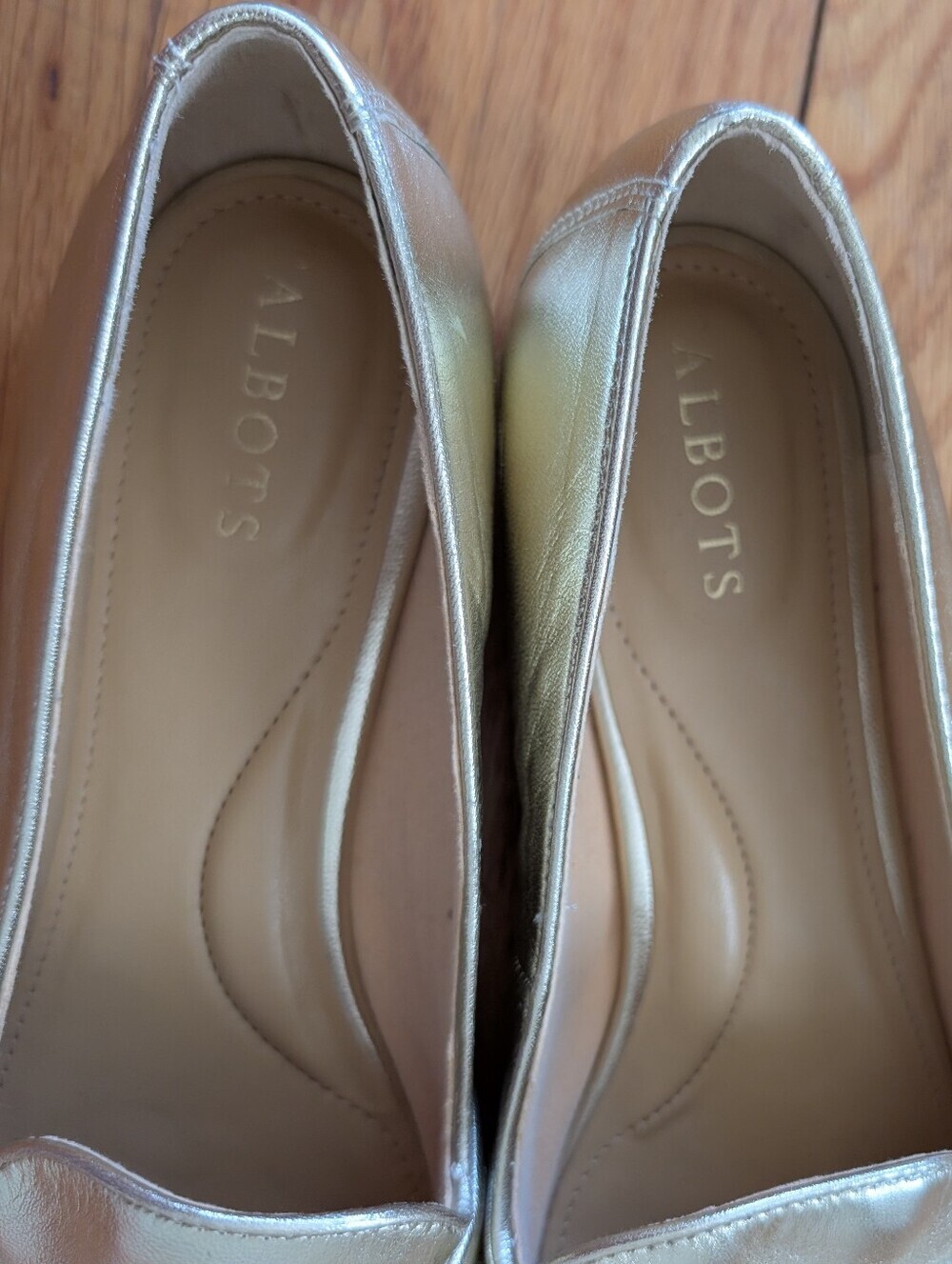 Talbots Metallic Gold Loafers - Picture 3 of 7